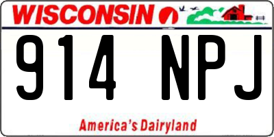 WI license plate 914NPJ