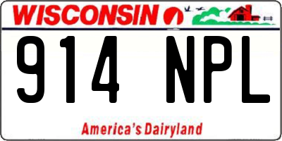 WI license plate 914NPL