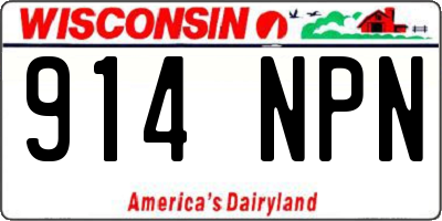 WI license plate 914NPN