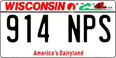 WI license plate 914NPS
