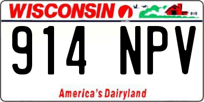 WI license plate 914NPV