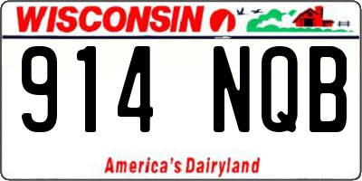 WI license plate 914NQB