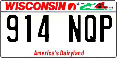 WI license plate 914NQP