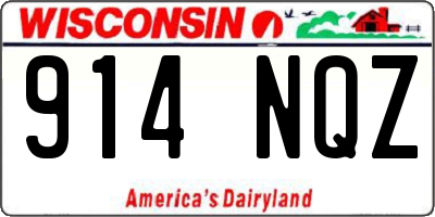 WI license plate 914NQZ