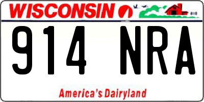 WI license plate 914NRA