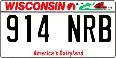 WI license plate 914NRB
