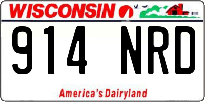 WI license plate 914NRD