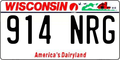 WI license plate 914NRG