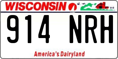 WI license plate 914NRH