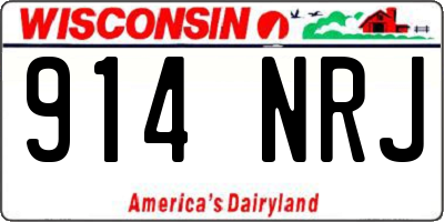 WI license plate 914NRJ