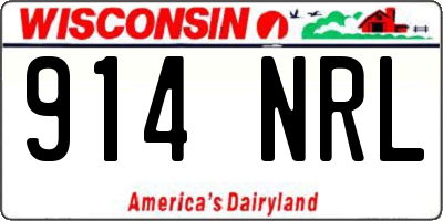 WI license plate 914NRL