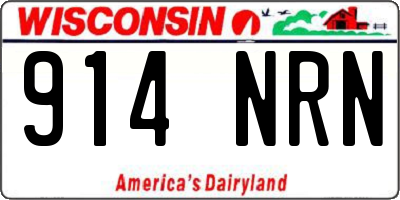WI license plate 914NRN