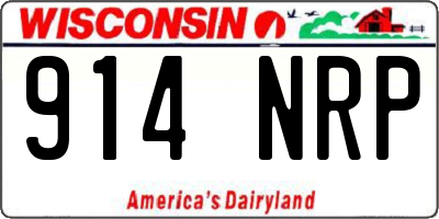 WI license plate 914NRP