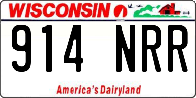 WI license plate 914NRR