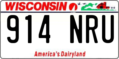 WI license plate 914NRU