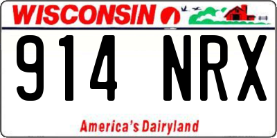 WI license plate 914NRX