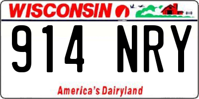 WI license plate 914NRY