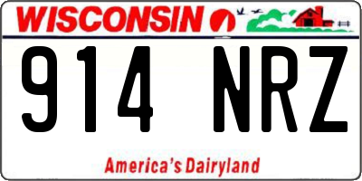 WI license plate 914NRZ