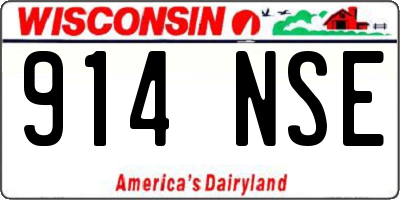 WI license plate 914NSE