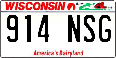 WI license plate 914NSG