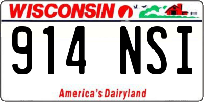 WI license plate 914NSI
