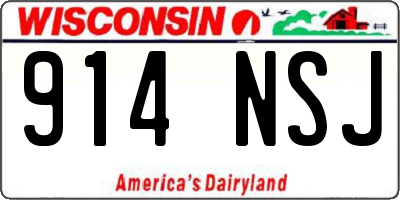 WI license plate 914NSJ