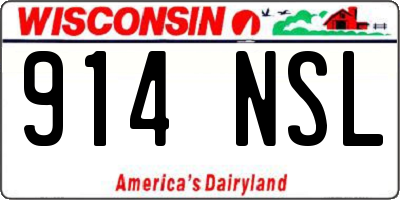 WI license plate 914NSL