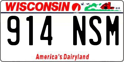 WI license plate 914NSM