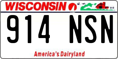 WI license plate 914NSN