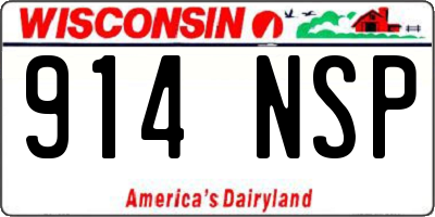 WI license plate 914NSP