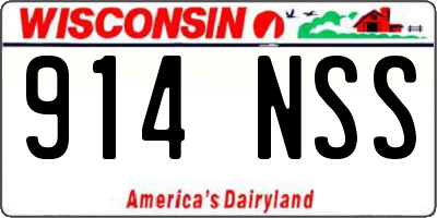 WI license plate 914NSS