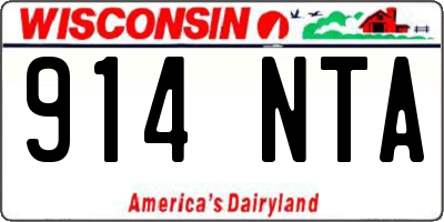 WI license plate 914NTA