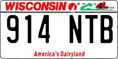 WI license plate 914NTB