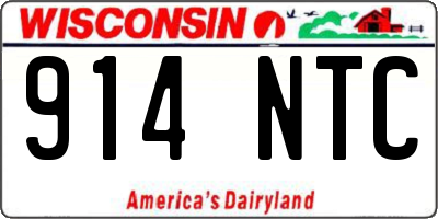 WI license plate 914NTC