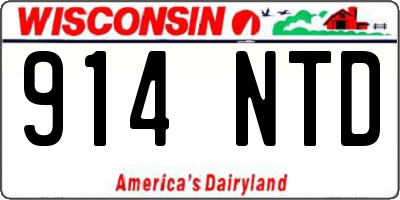 WI license plate 914NTD