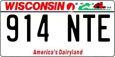 WI license plate 914NTE