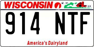 WI license plate 914NTF