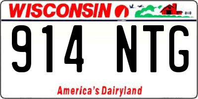 WI license plate 914NTG