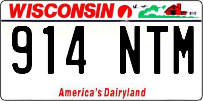 WI license plate 914NTM