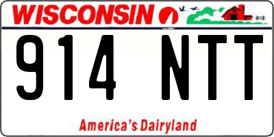 WI license plate 914NTT