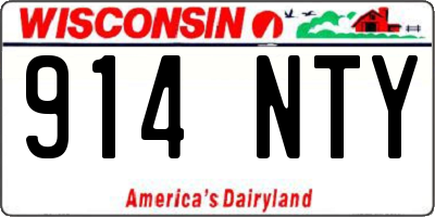 WI license plate 914NTY