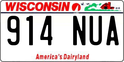 WI license plate 914NUA