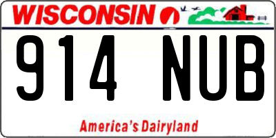 WI license plate 914NUB