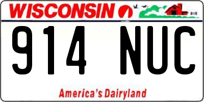 WI license plate 914NUC