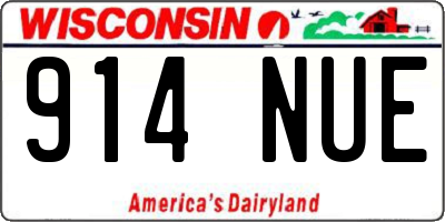 WI license plate 914NUE