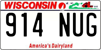 WI license plate 914NUG