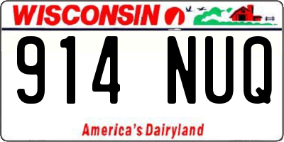 WI license plate 914NUQ