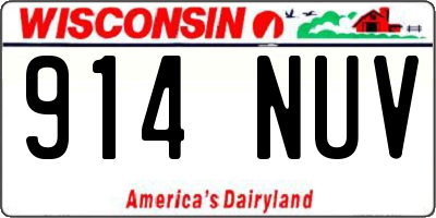WI license plate 914NUV