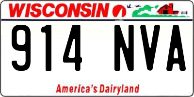 WI license plate 914NVA