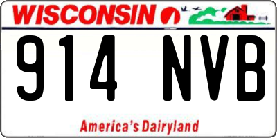 WI license plate 914NVB